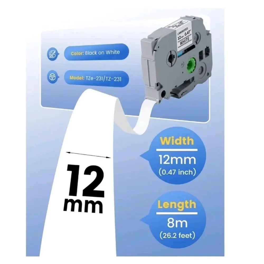 Fits PT-D600 PT-1230PC Laminated 12mm 0.47